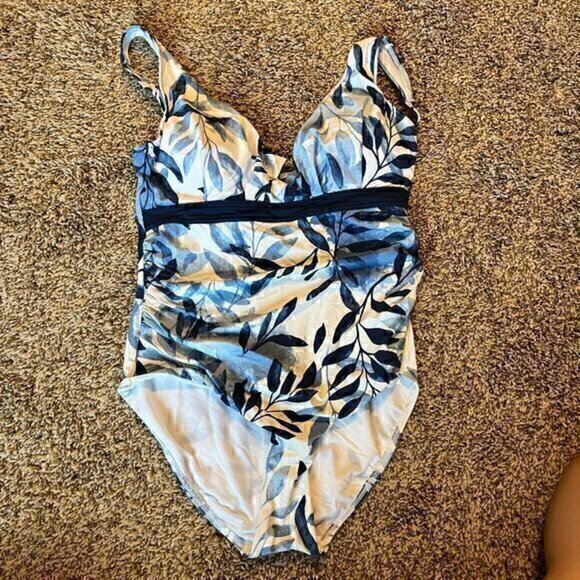 Nip Tuck Blue Oasis Louise one piece swimsuit - Picture 1 of 5